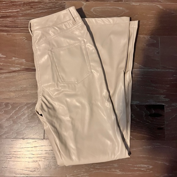 Tan Leather Pants - Picture 2 of 2